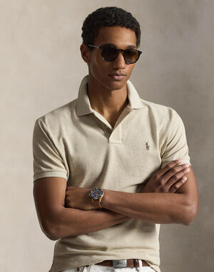 Custom Slim Fit Mesh Polo Shirt