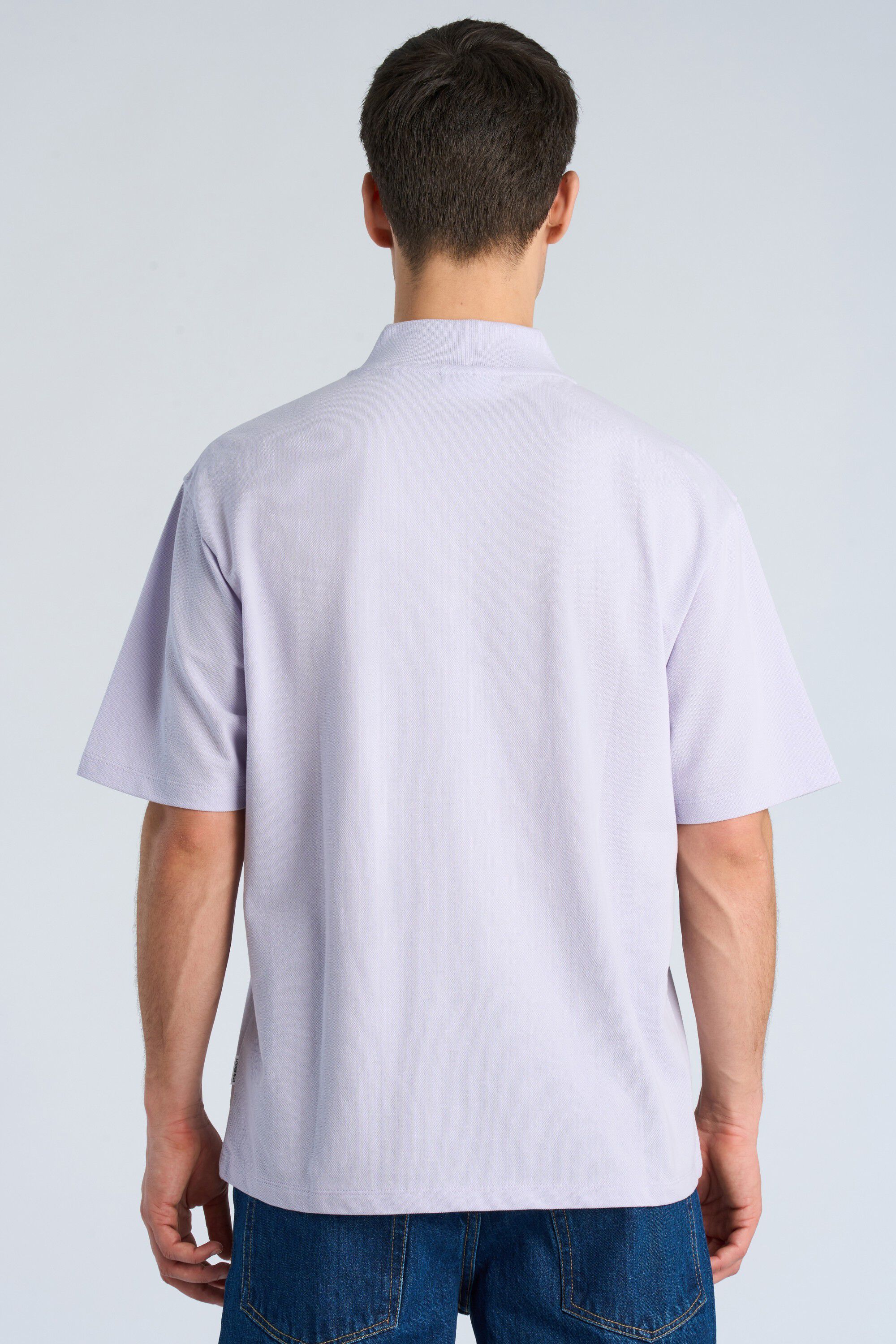 Pique S/S shirt bomber collar