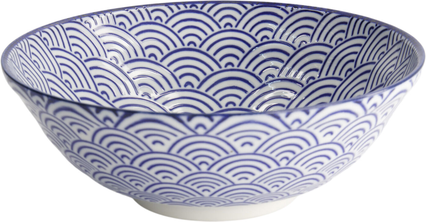 Nippon Blue Soba Bowl 21x7. 8cm 1. 1l Wave
