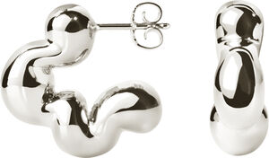 Cloudy Puffer Hoops