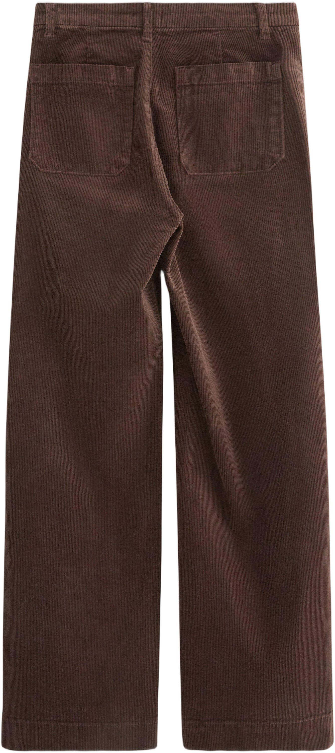 High waist trousers in corduroy wit