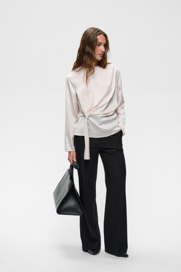 SATINEIW KNOT BLOUSE