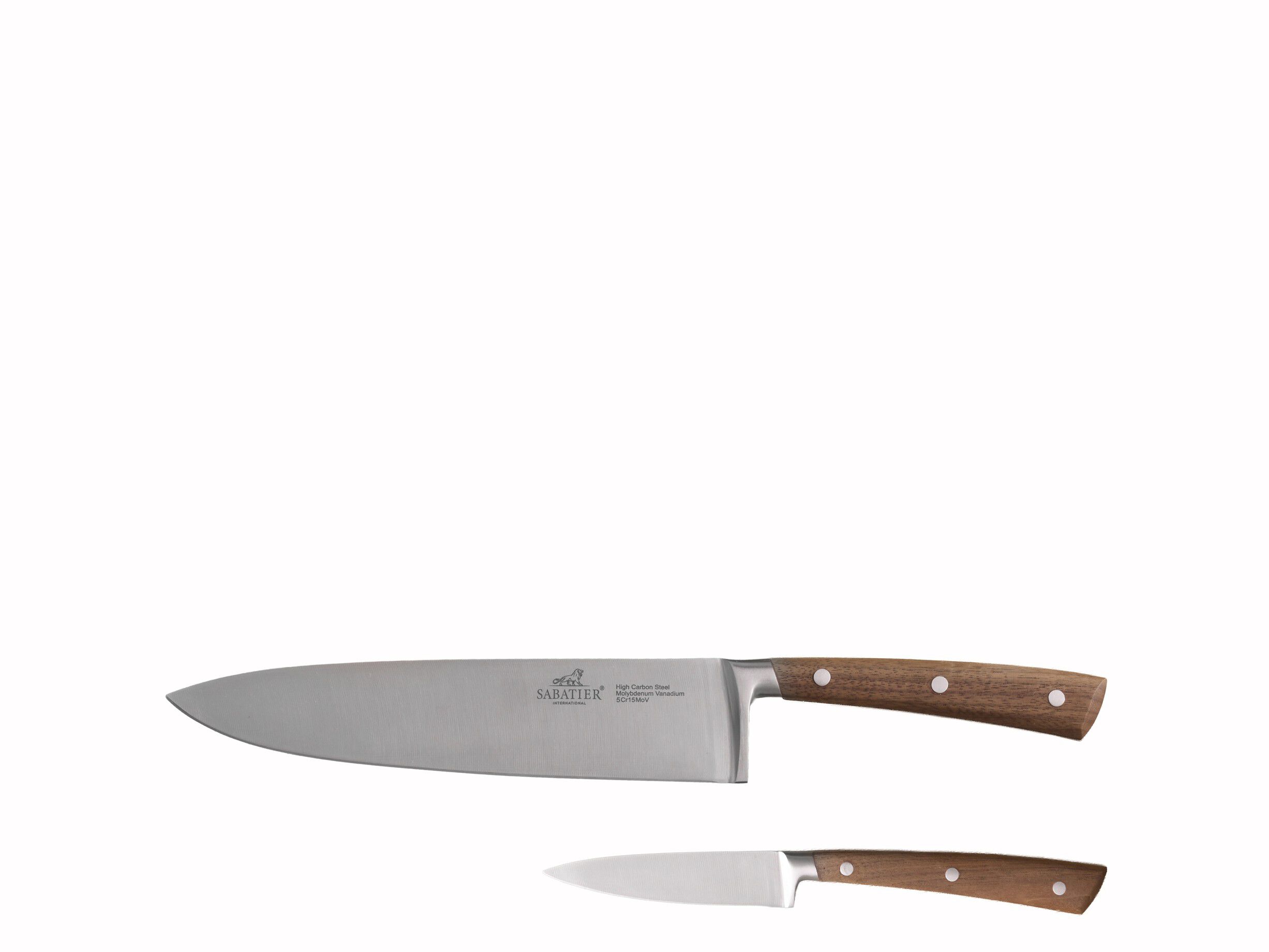 Knivset Gemini 2 deler St&aring;l/Valn&ouml;tstr&auml;