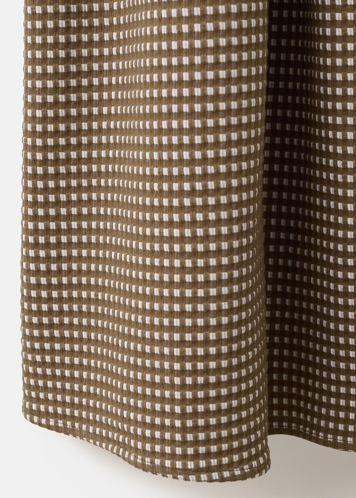 Midi dress with ruched check detail