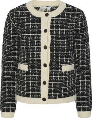 YASLIVIA LS SHORT KNIT CARDIGAN NOO