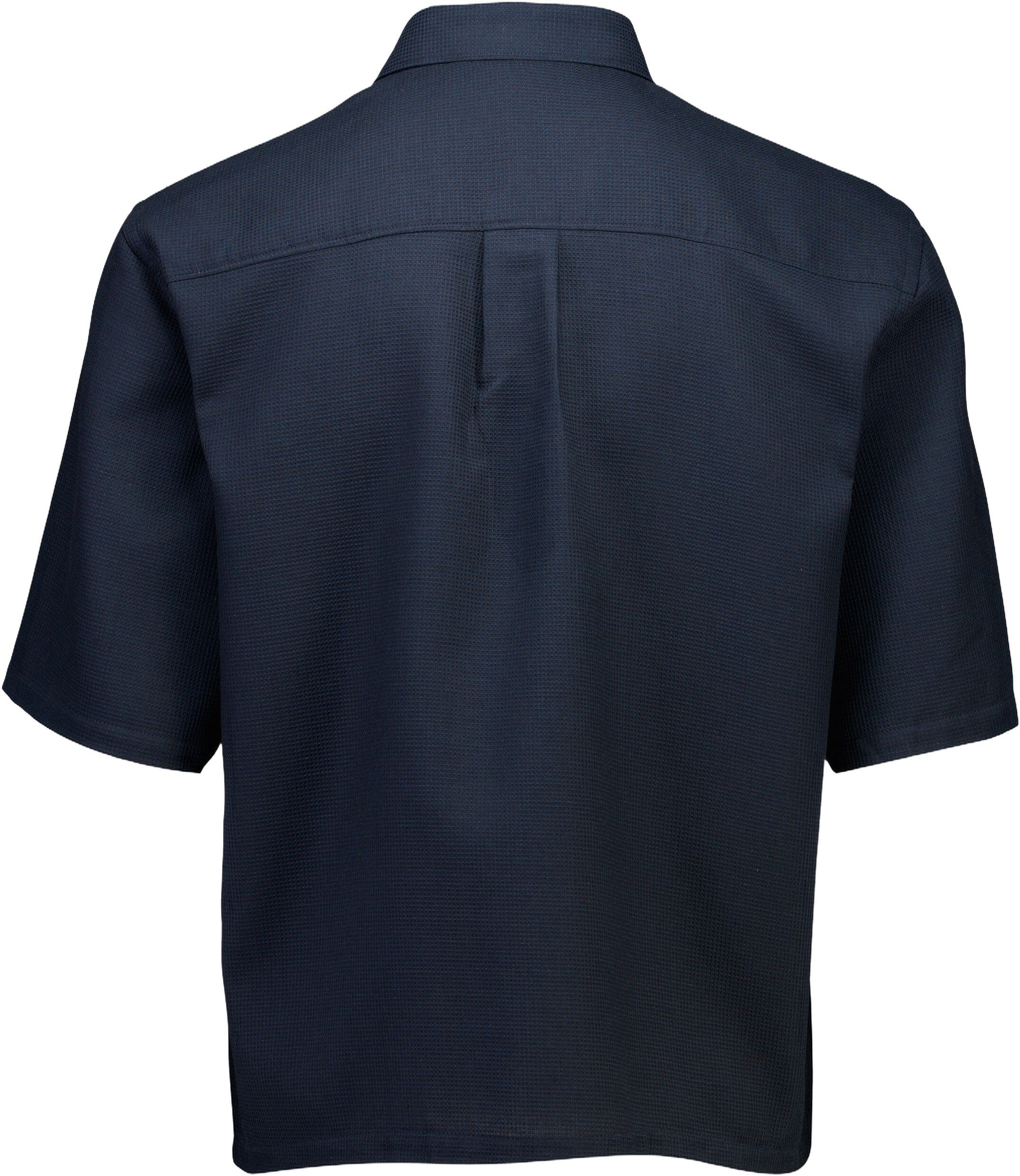 Solid dobby cotton shirt S/S