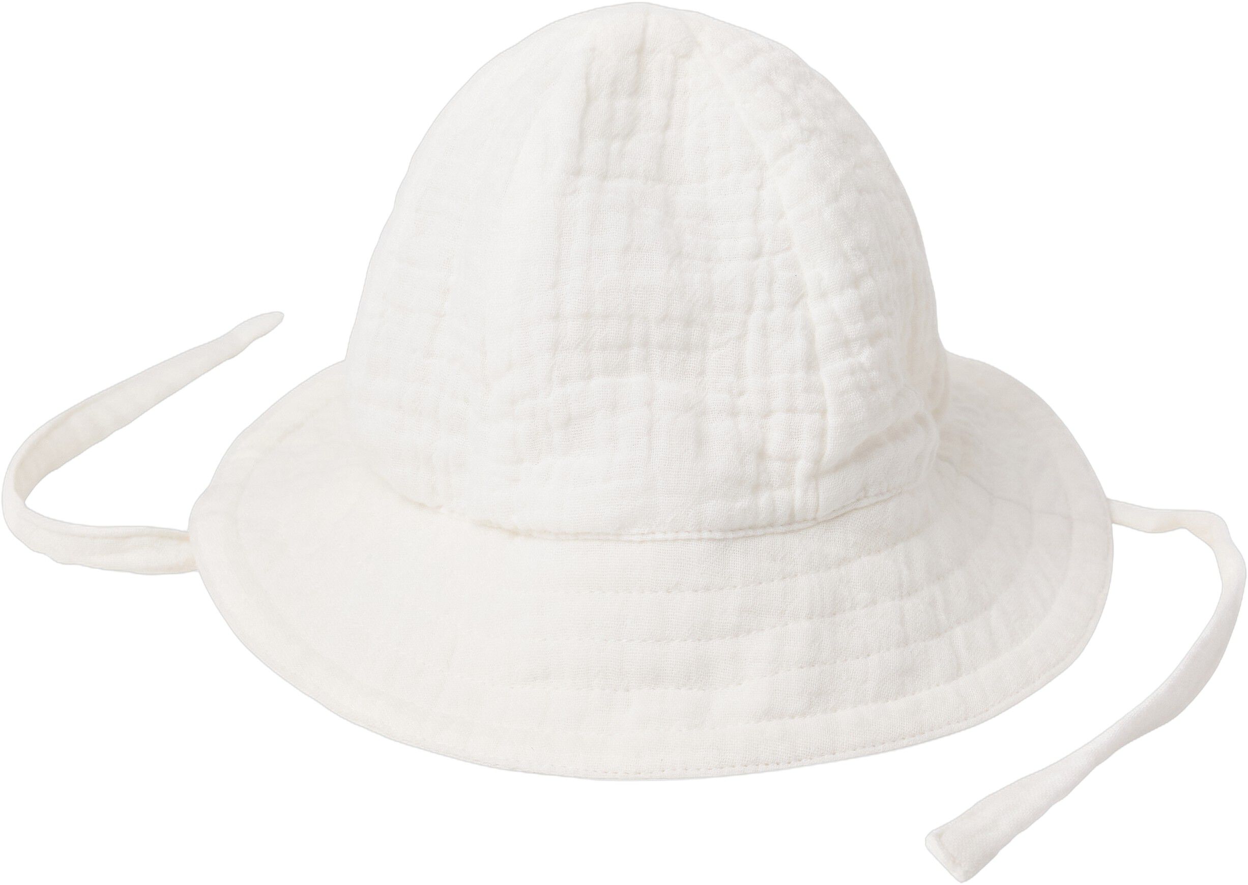 Woven sun hat in with tie band.