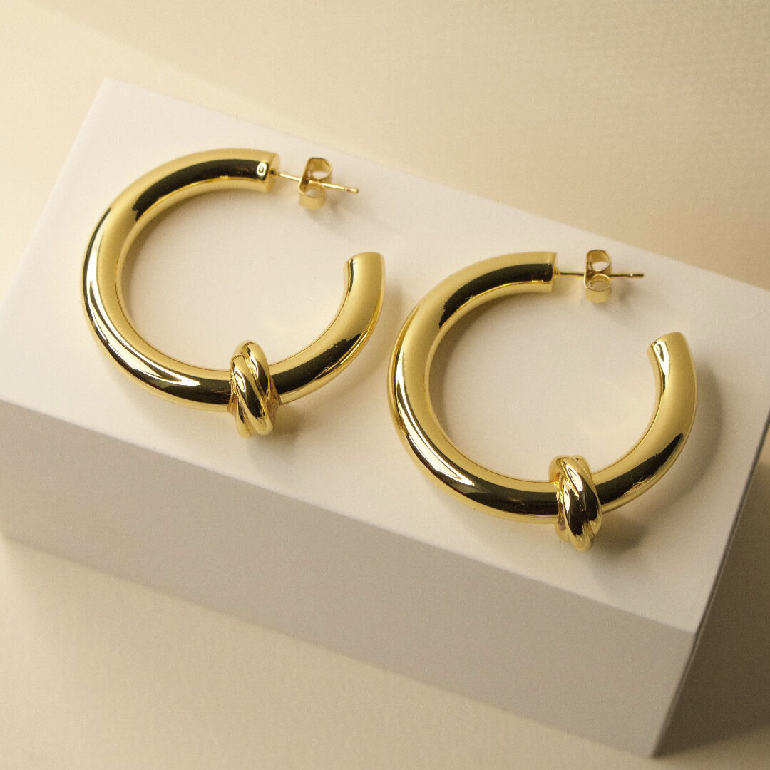 Knot Hoops Earrings