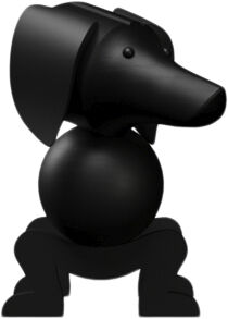 Gravhund lille m&oslash;rk bejdset eg