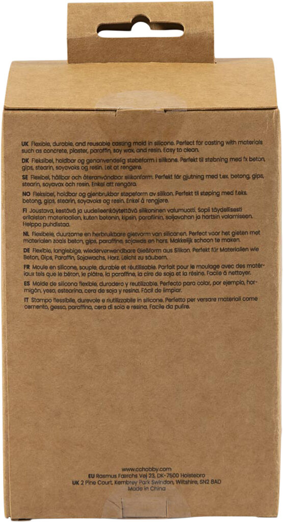 Silikoneform, Rillet cylinder med buer, H: 12,5 cm, diam. 6