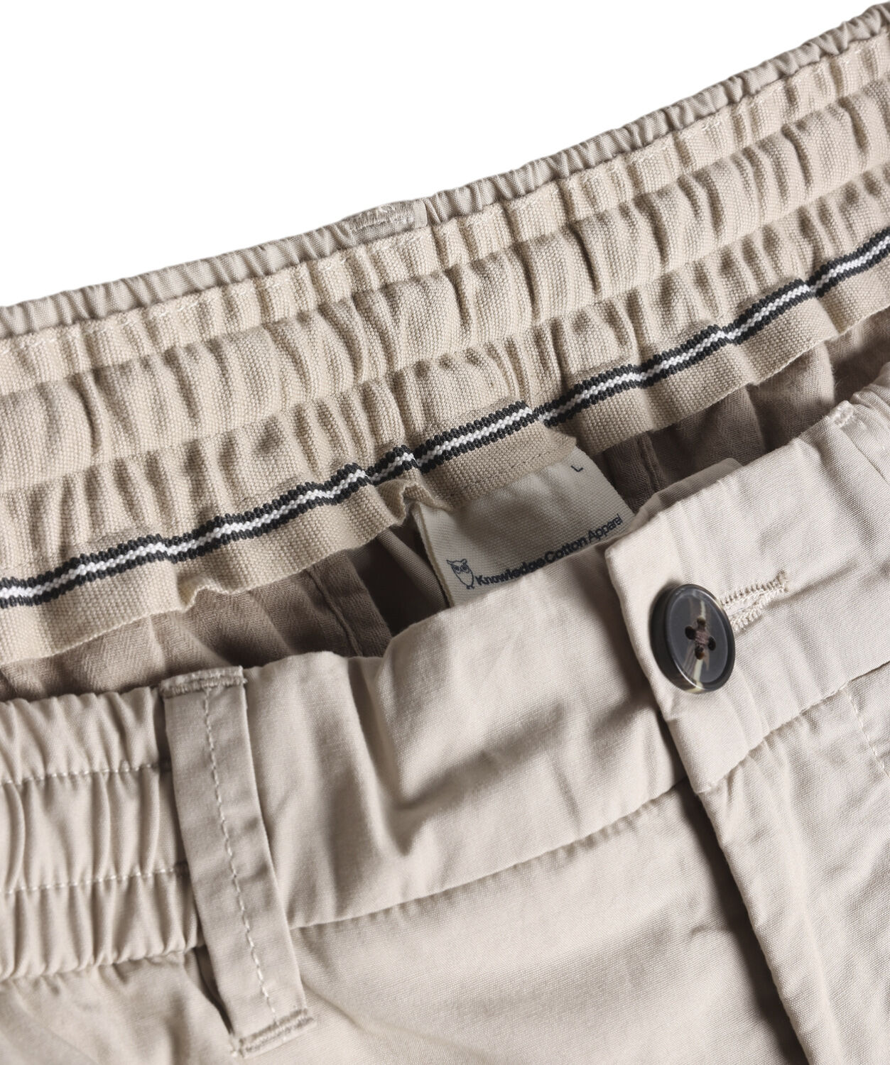 FIG loose poplin elastic waist string shorts - GOTS/Vegan