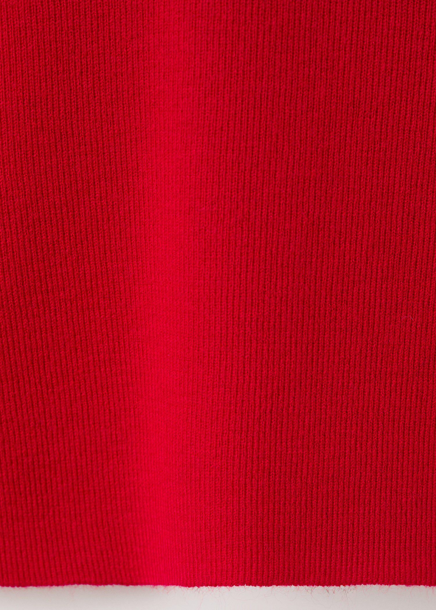 Fitted sweater with perkins neck