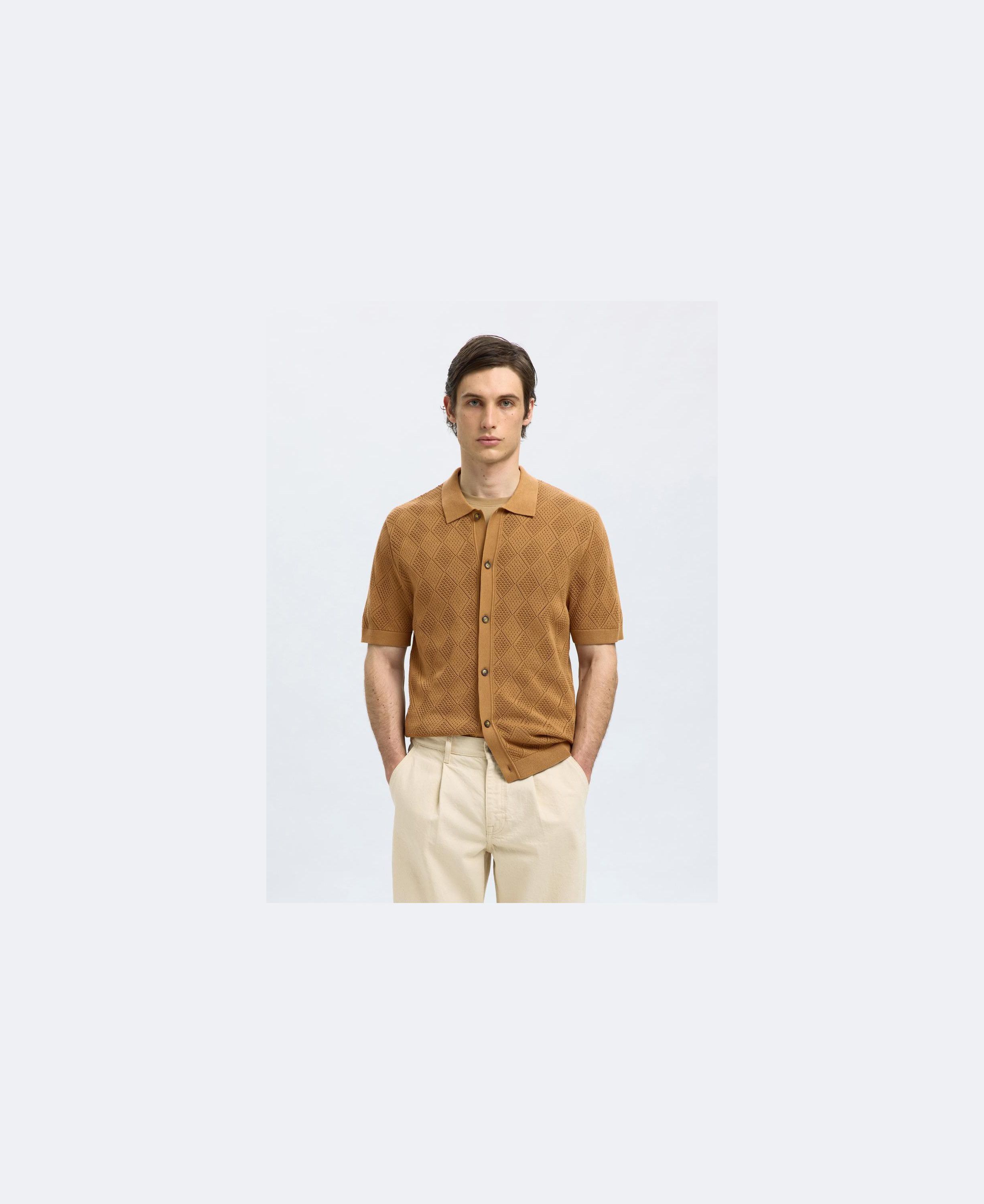 SLHARCO SS KNIT STRUCTURE POLO CARD