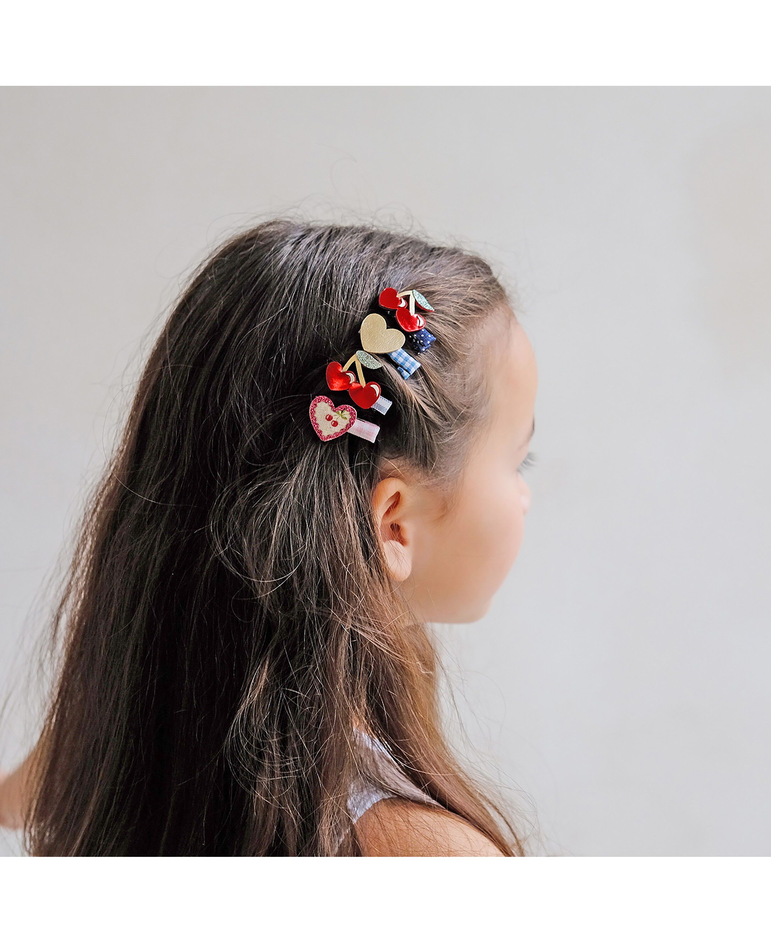 Mimi & Lula - 8 h&aring;rclips - Mini Red Cherries Mon Cheri