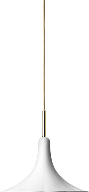 Petalii 1 Small, white / polished brass