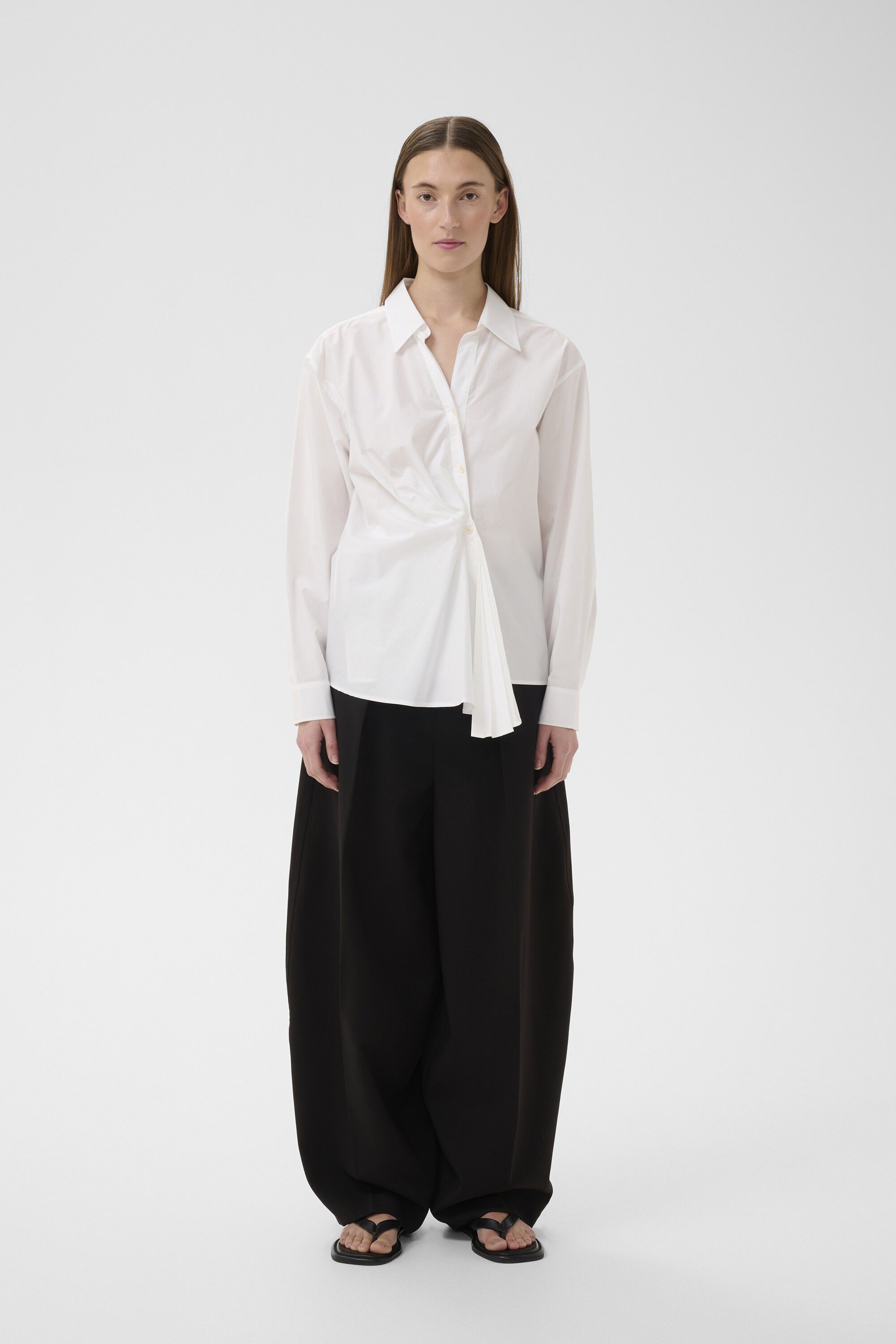 LELOIW DALLAS PLEATED SHIRT