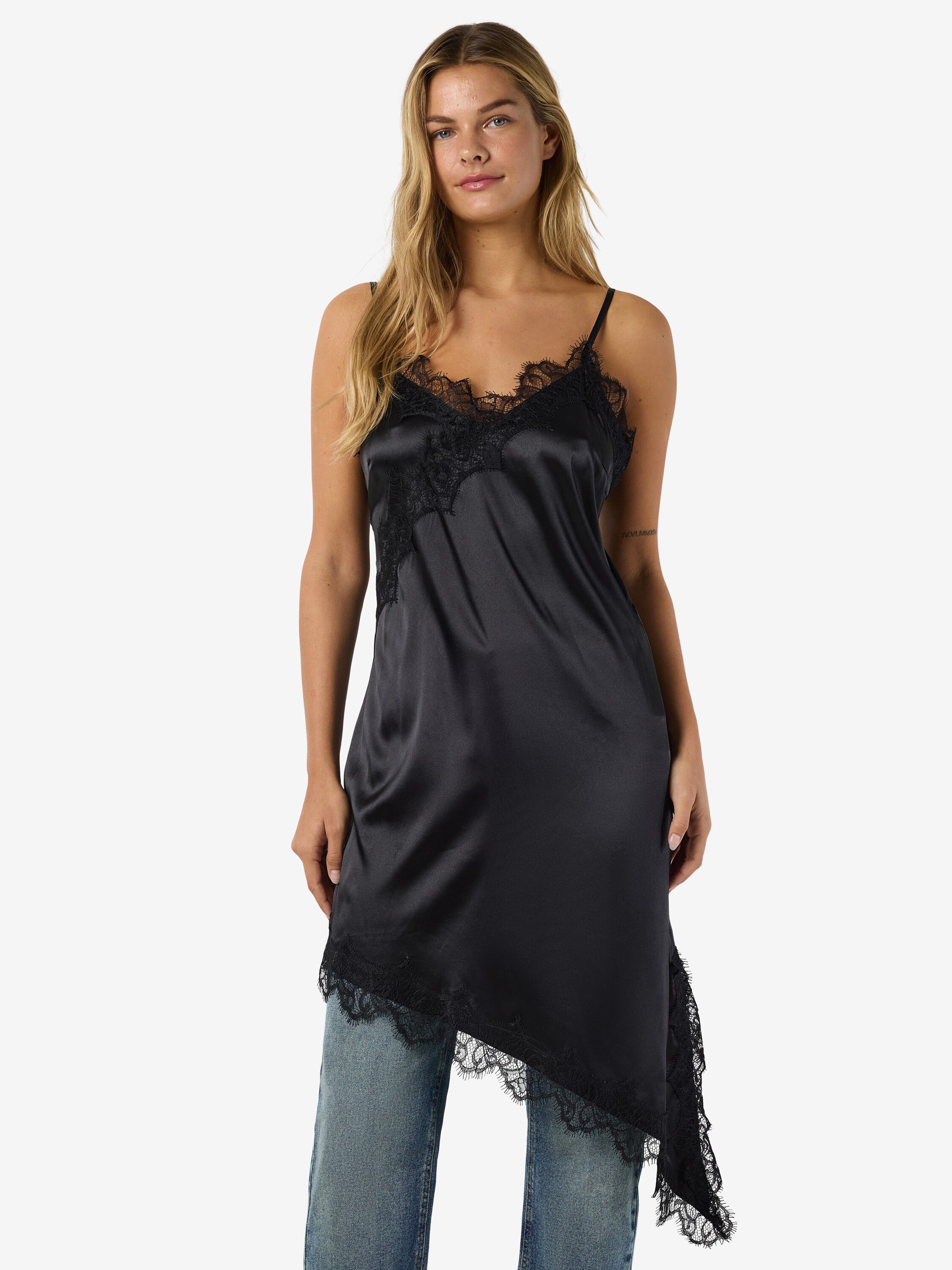 Nmsofie S/L Satin Lace-kl&auml;nning