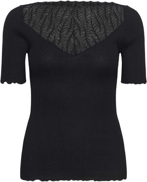 RWBeatha Silk 2/4 SS Boatneck Lace T-shirt