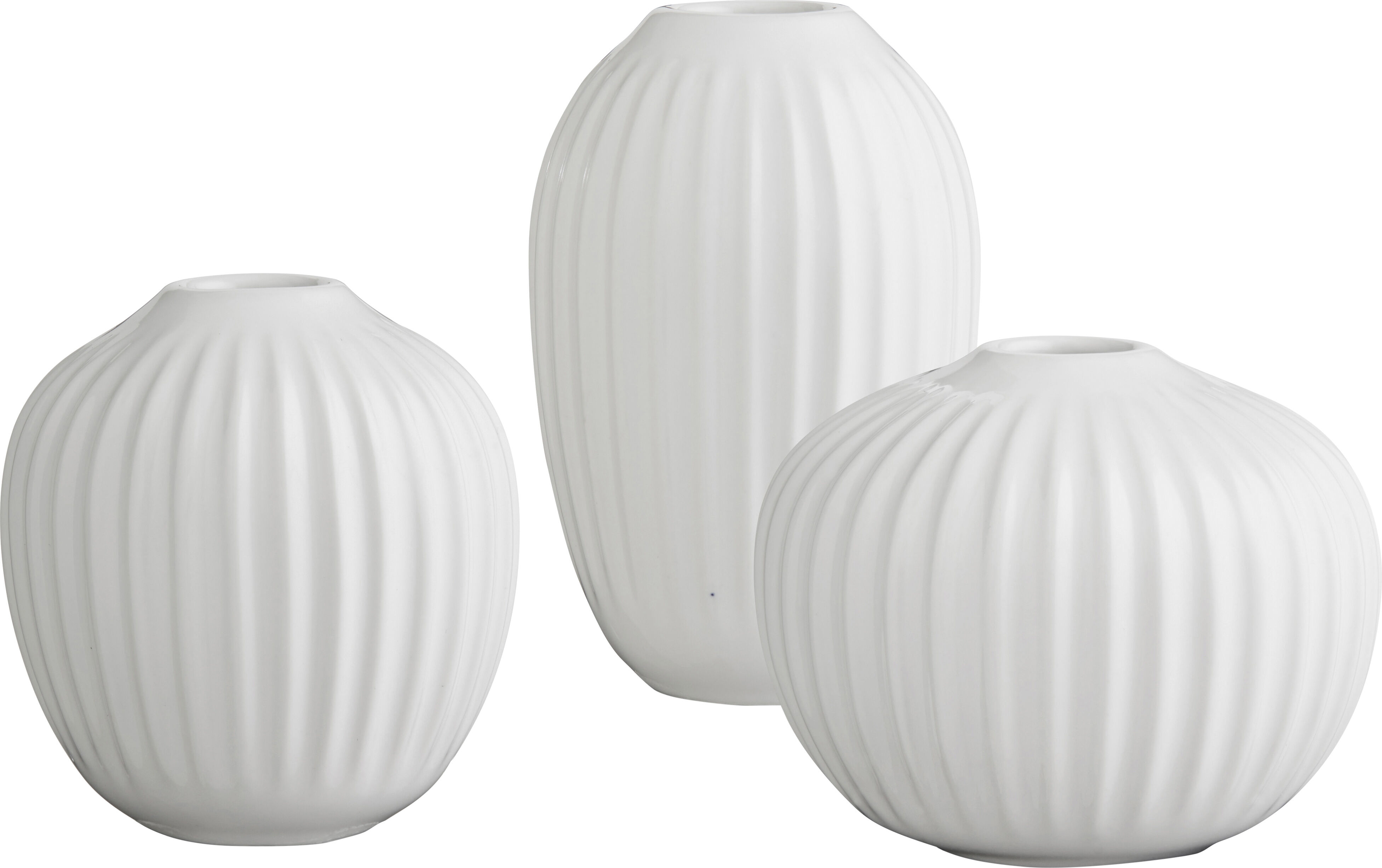 Hammersh&oslash;i minivase 3-pak Hvid