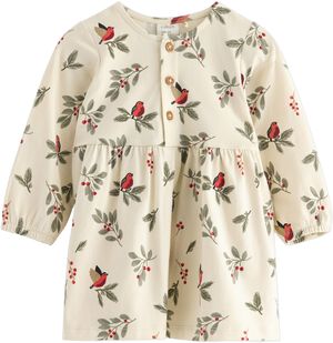 Langermet kjole i myk bomullsjersey