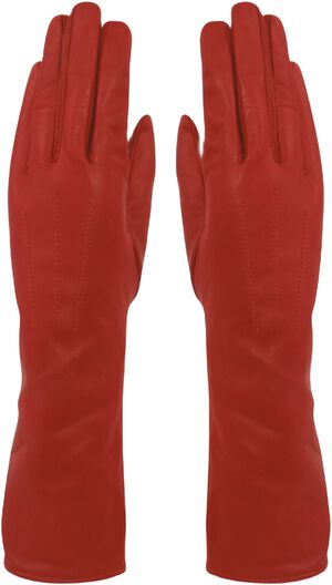 MJM Glove Francesca Long Leather Red