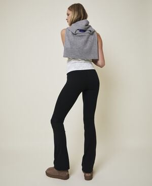 Art h&oslash;jtaljet flared leggings - Nero