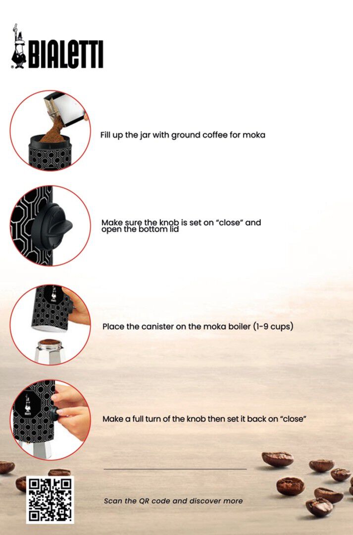 Kaffedosering inkl. d&aring;se Bialetti