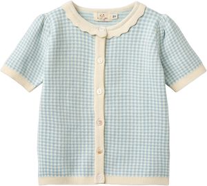 CHECK JACQUARD CARDIGAN