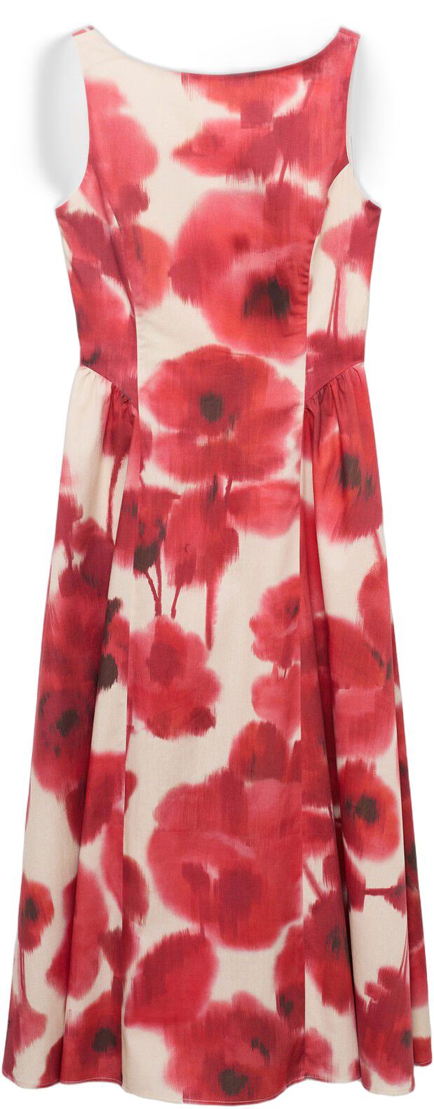 Floral-print flared dress