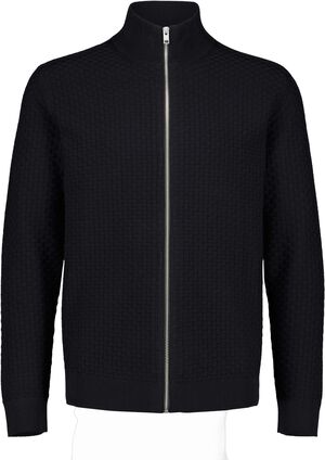 Knitted zip cardigan