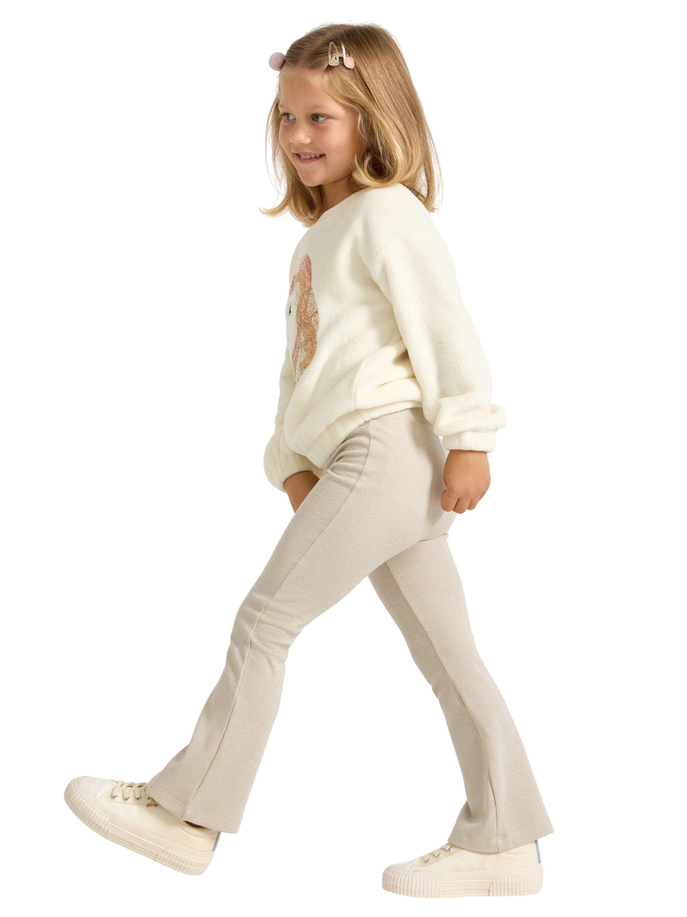 Bl&oslash;de leggings i glitrende bomuld m