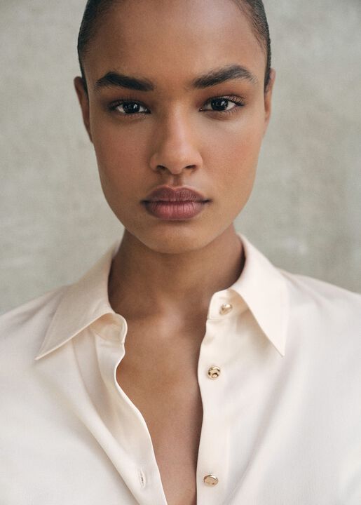 Satin finish flowy shirt