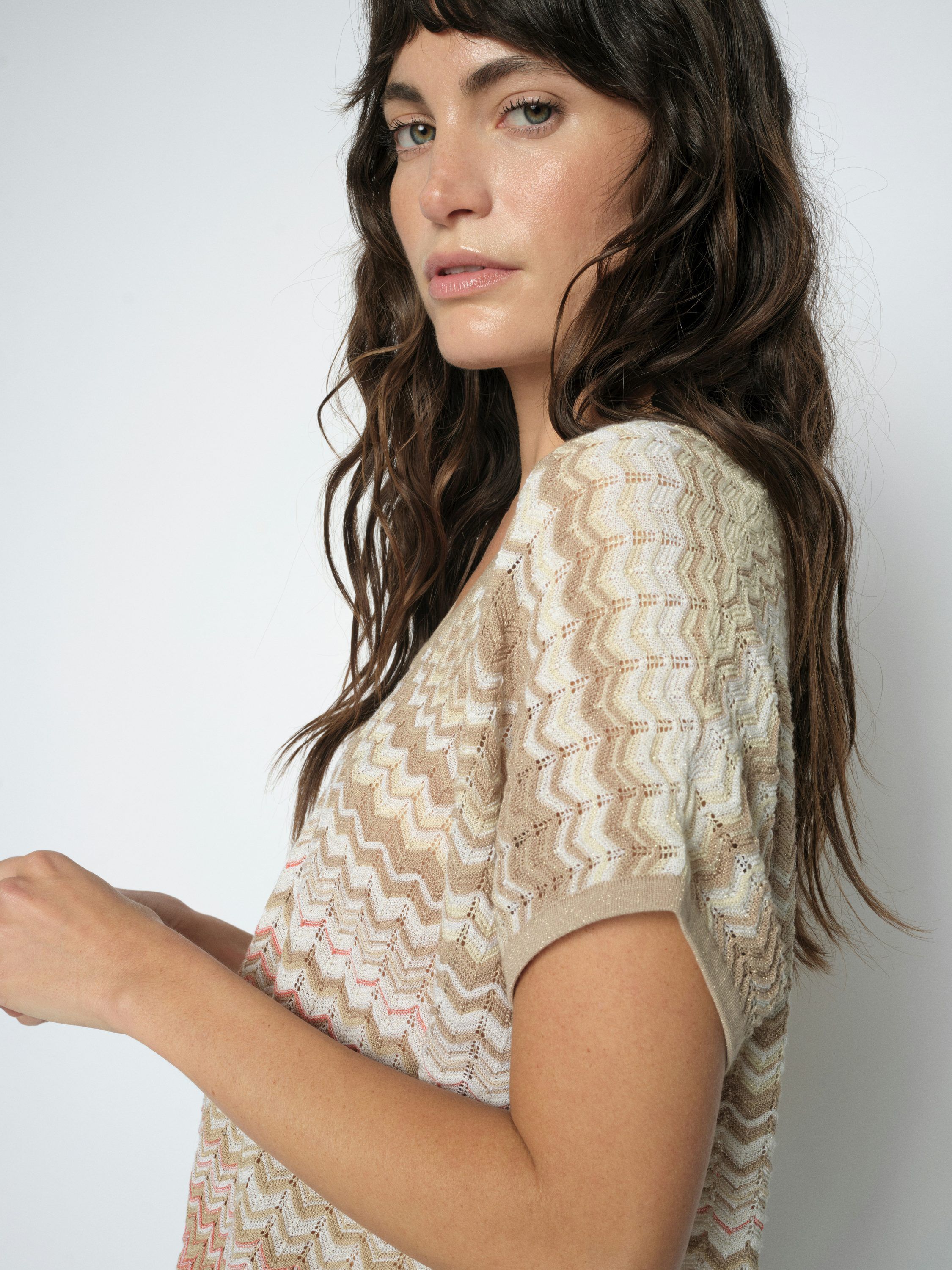 MMShani Zig-Zag V-neck Knit