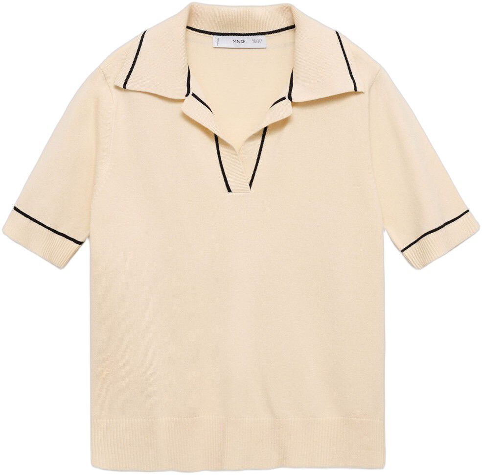 Contrast polo neck sweater