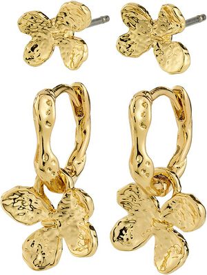 AJANI earrings 2-in-1 set, gold-plated