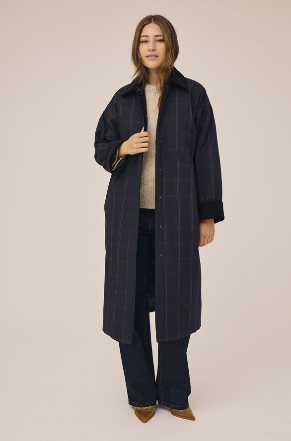 Emmy 1 coat with corduroy detail - GRS