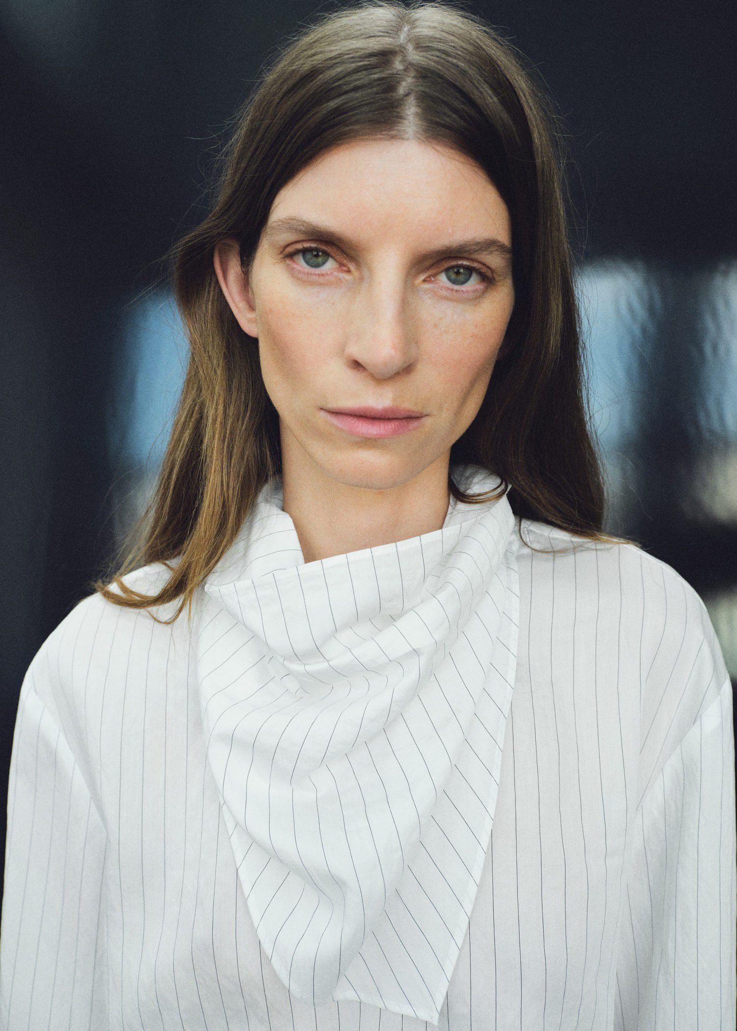 Striped handkerchief blouse