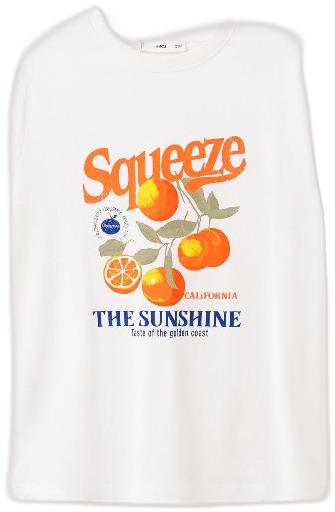Printed cotton-blend t-shirt