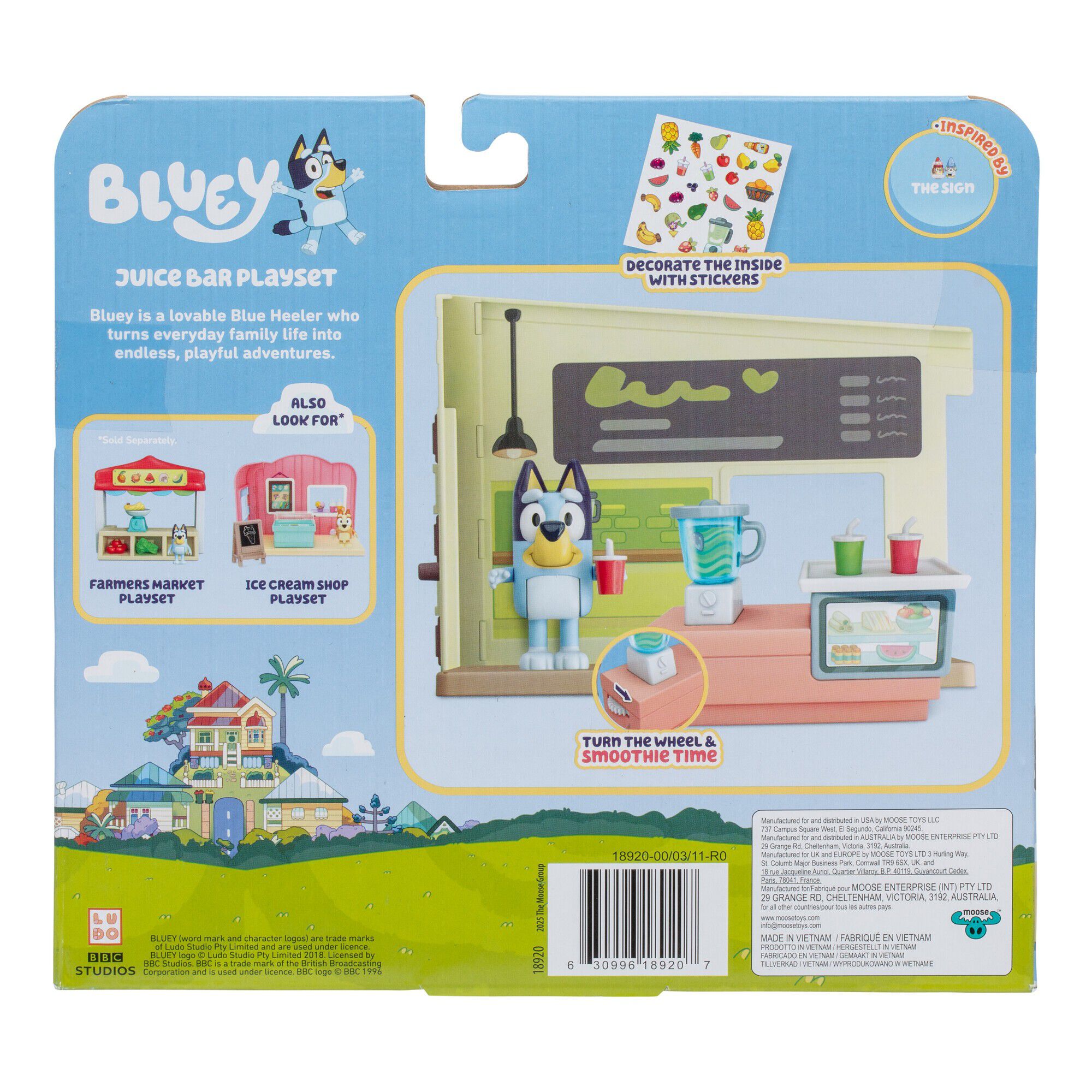 Bluey Juicebar mini-leges