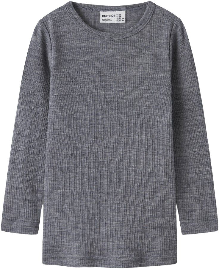Nmnwax Wool Rib Ls Top Noos