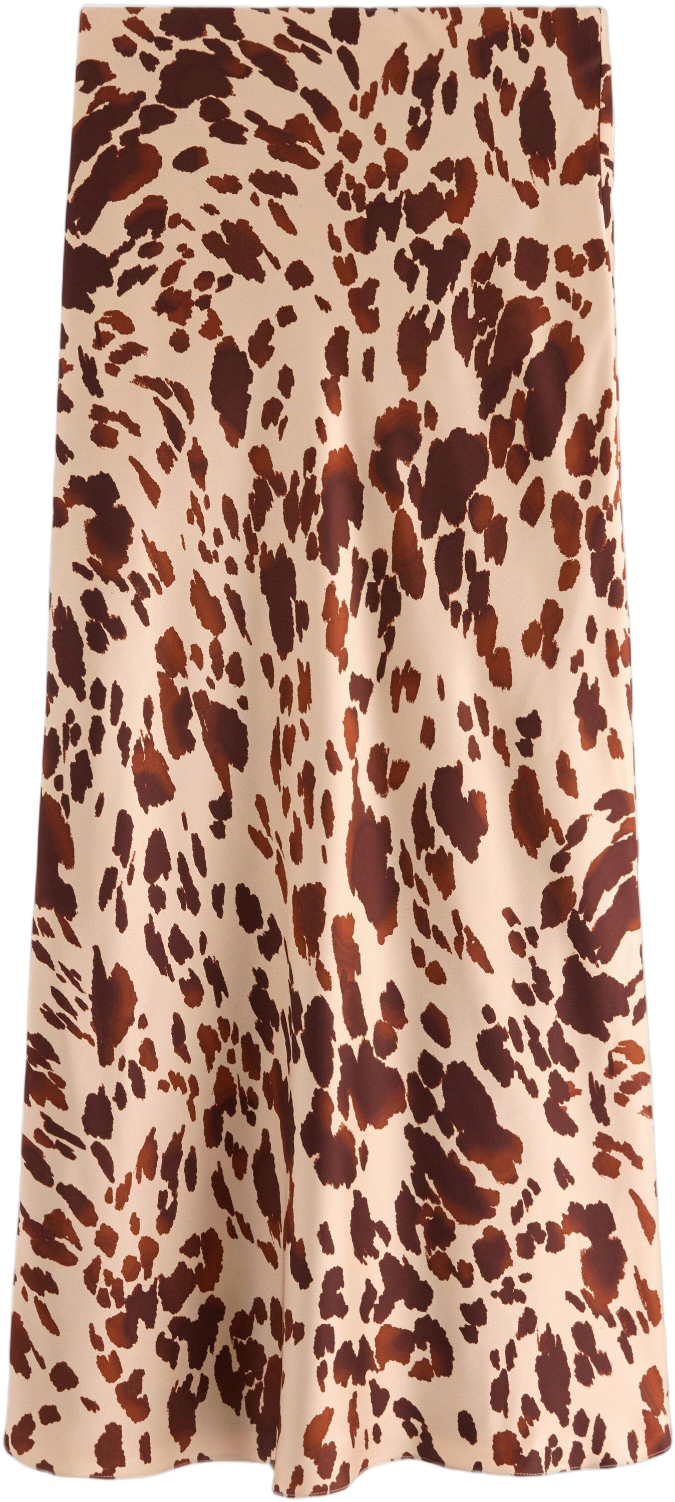 Sleek maxi skirt in satin with a co