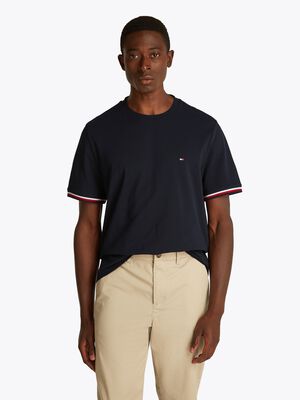 GLOBAL STRIPE CUFF TEE