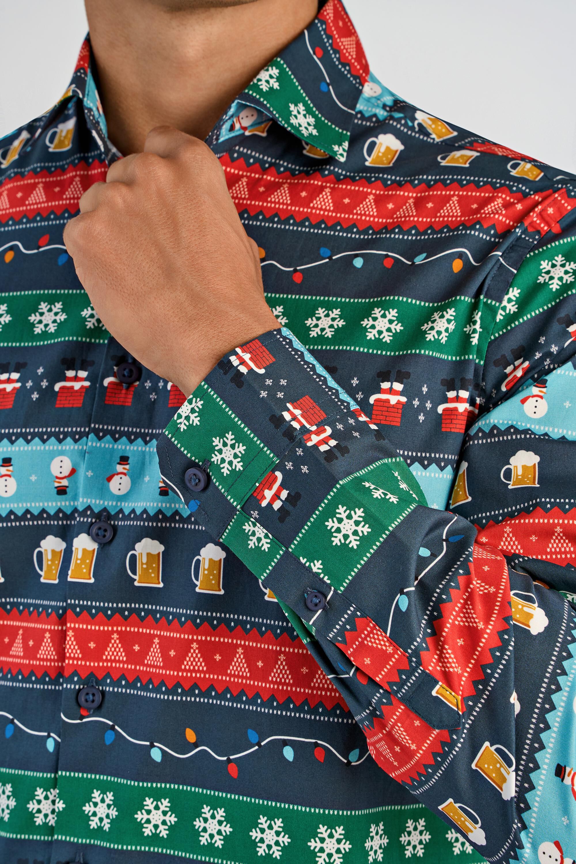 AOP Christmas shirt L/S