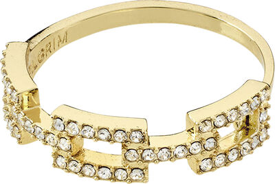 COBY recycled crystal ring gold-plated