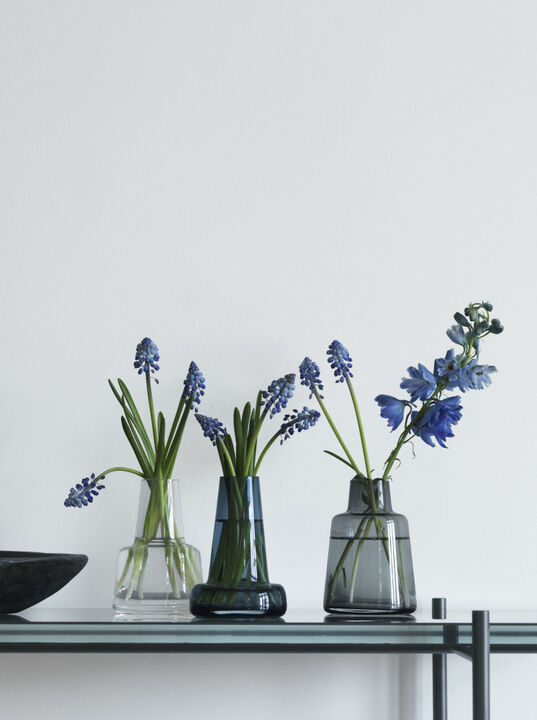 Flora Vase kort hals smoke H12