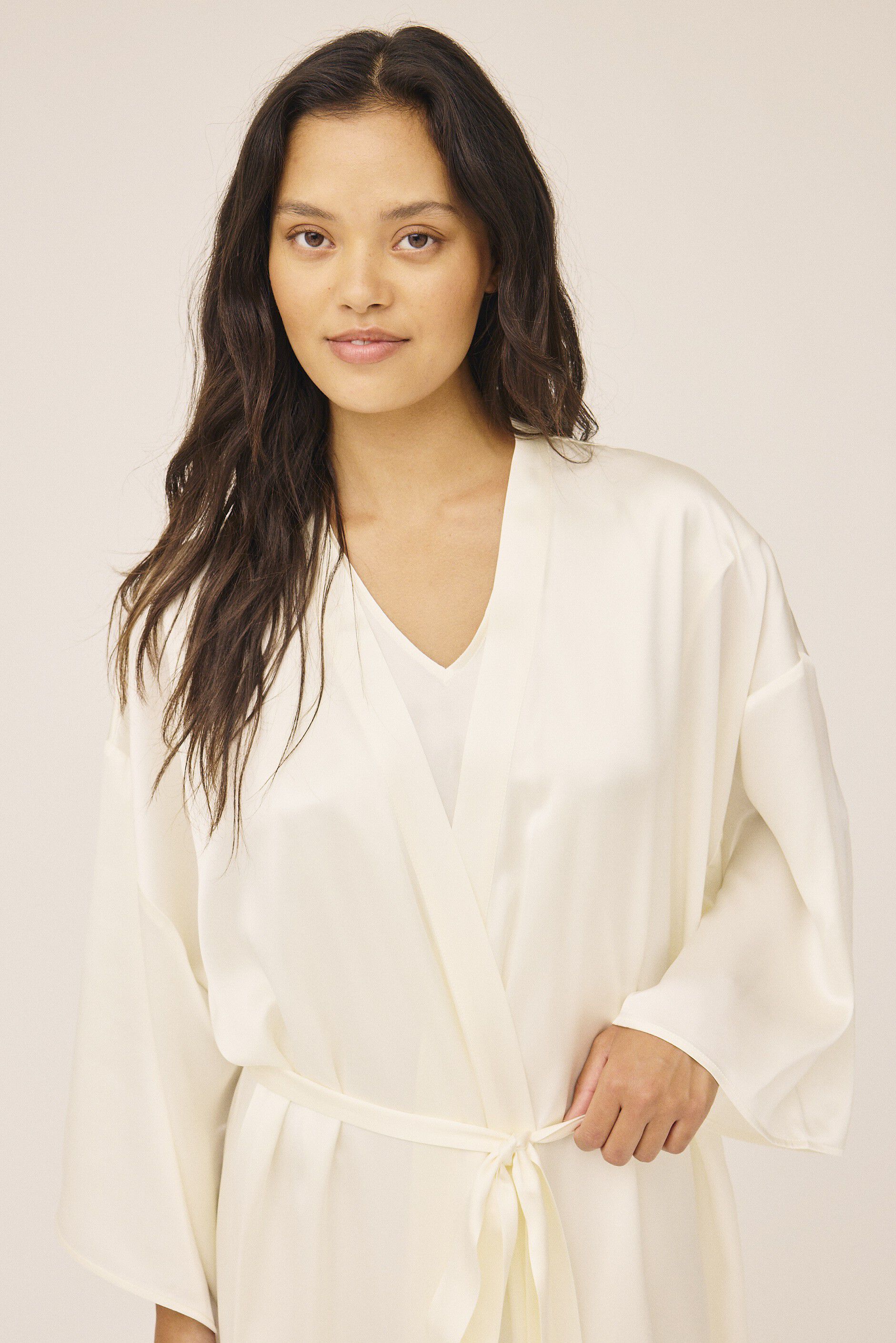 Moon 14 G - Long Kimono, 100% Silk