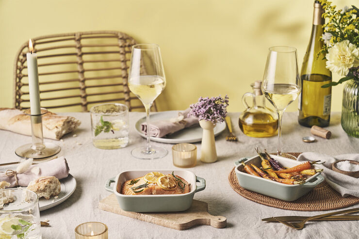 Ceramique Ugnsform set 2 Eukalyptus rekt