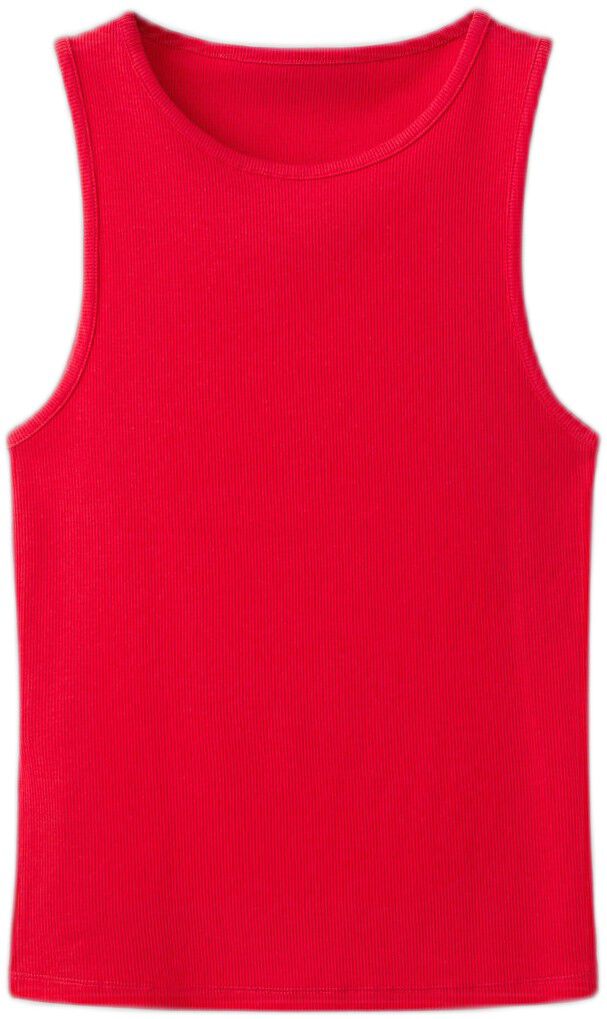 Ribbed cotton-blend top