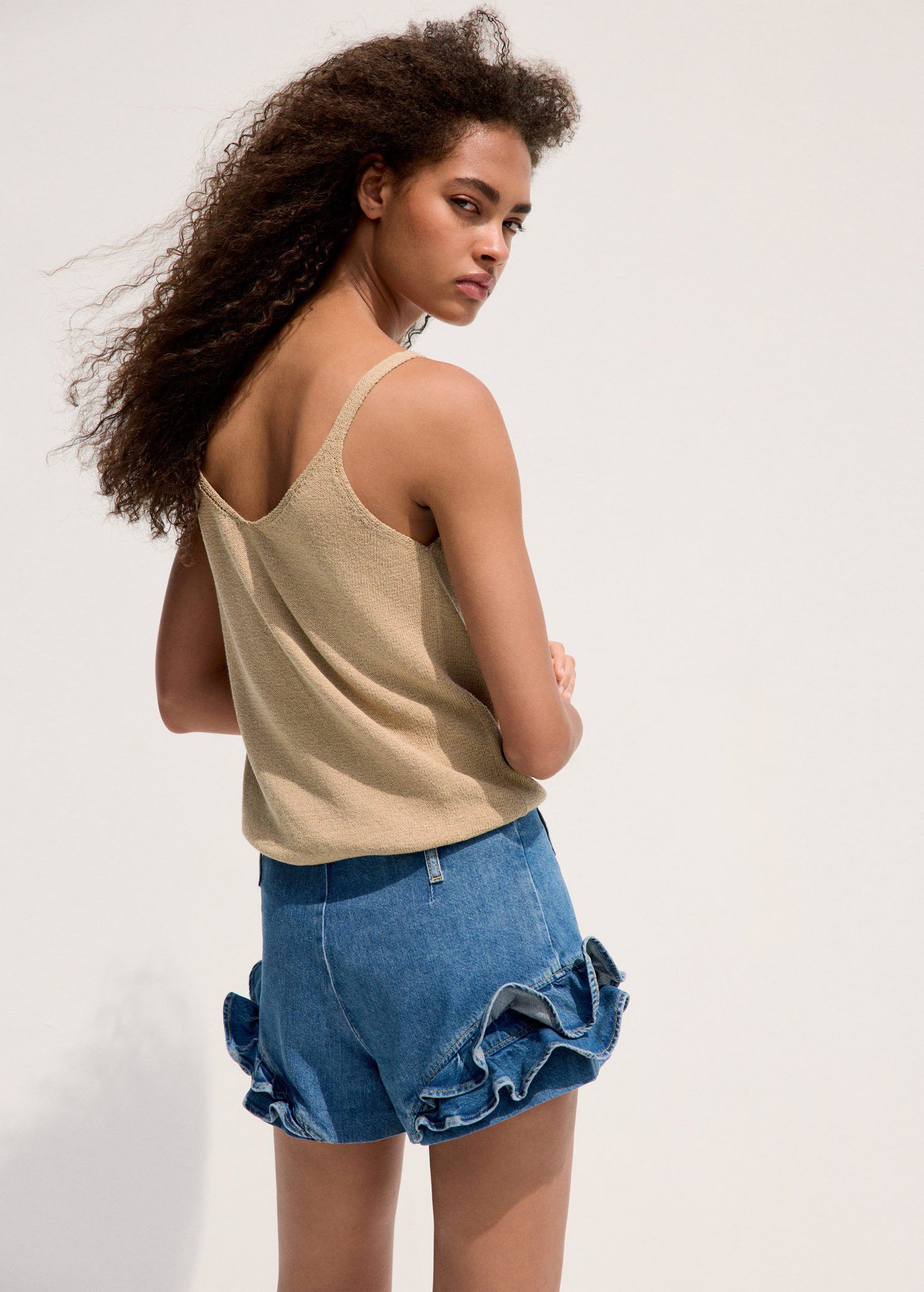 Knit strap top