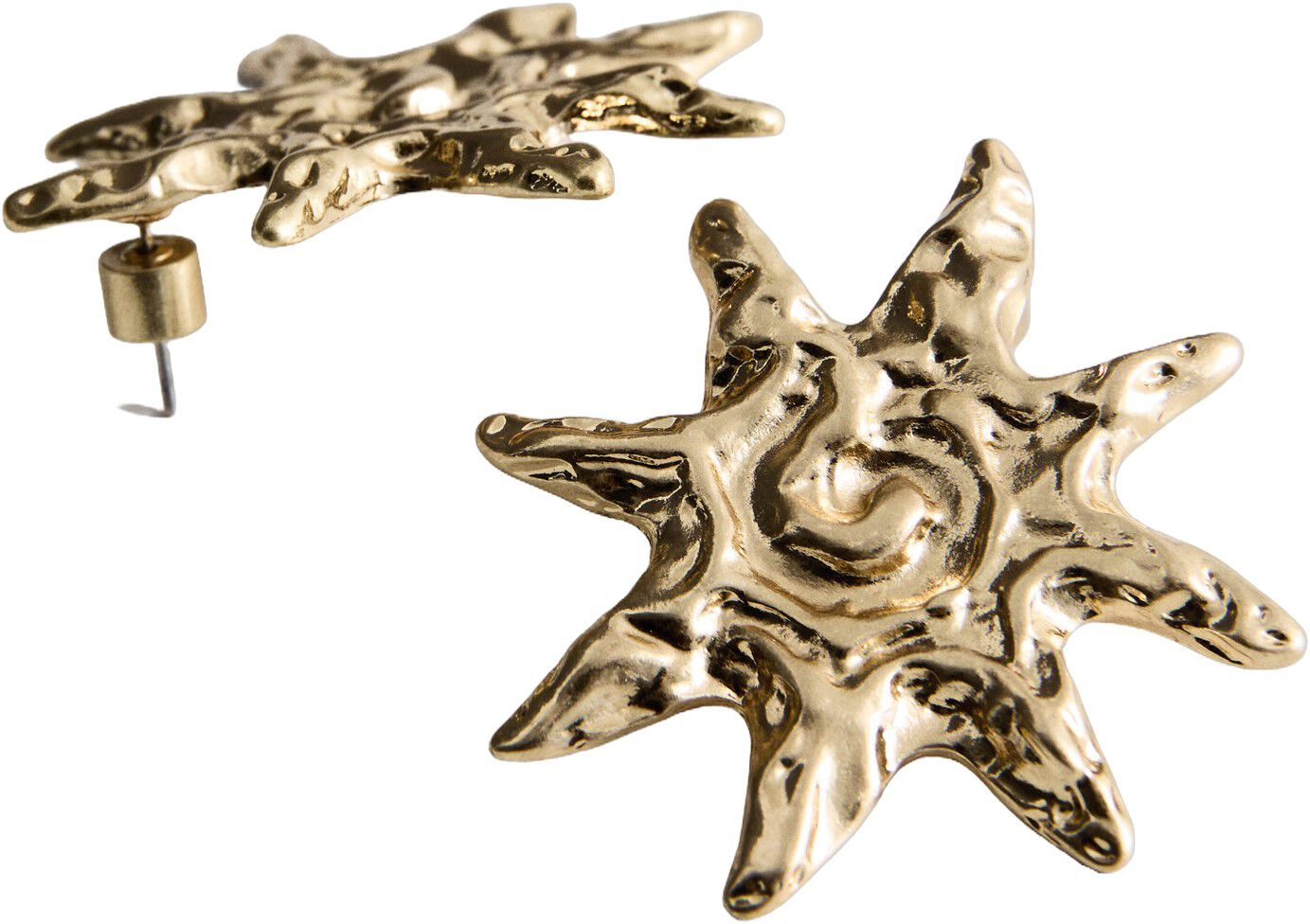 Textured sun earrings